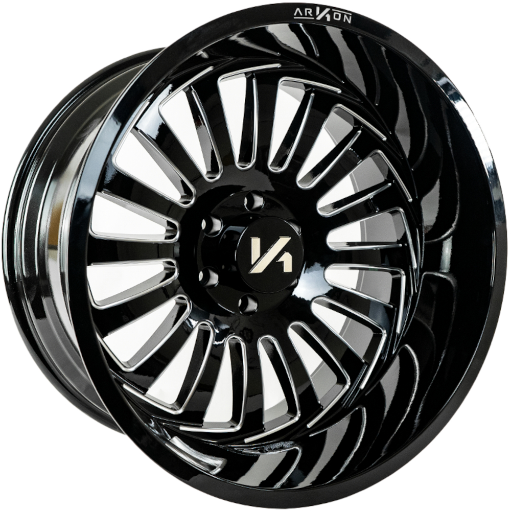 Arkon Offroad Alexander 20x12 8X6.5 - Gloss Black w/ Milled Edges (Left)