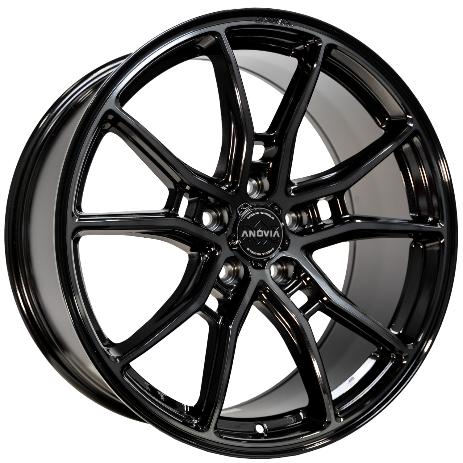 Anovia AN-10 19x8.5 5x112 - Black Machined Face Dark Tint