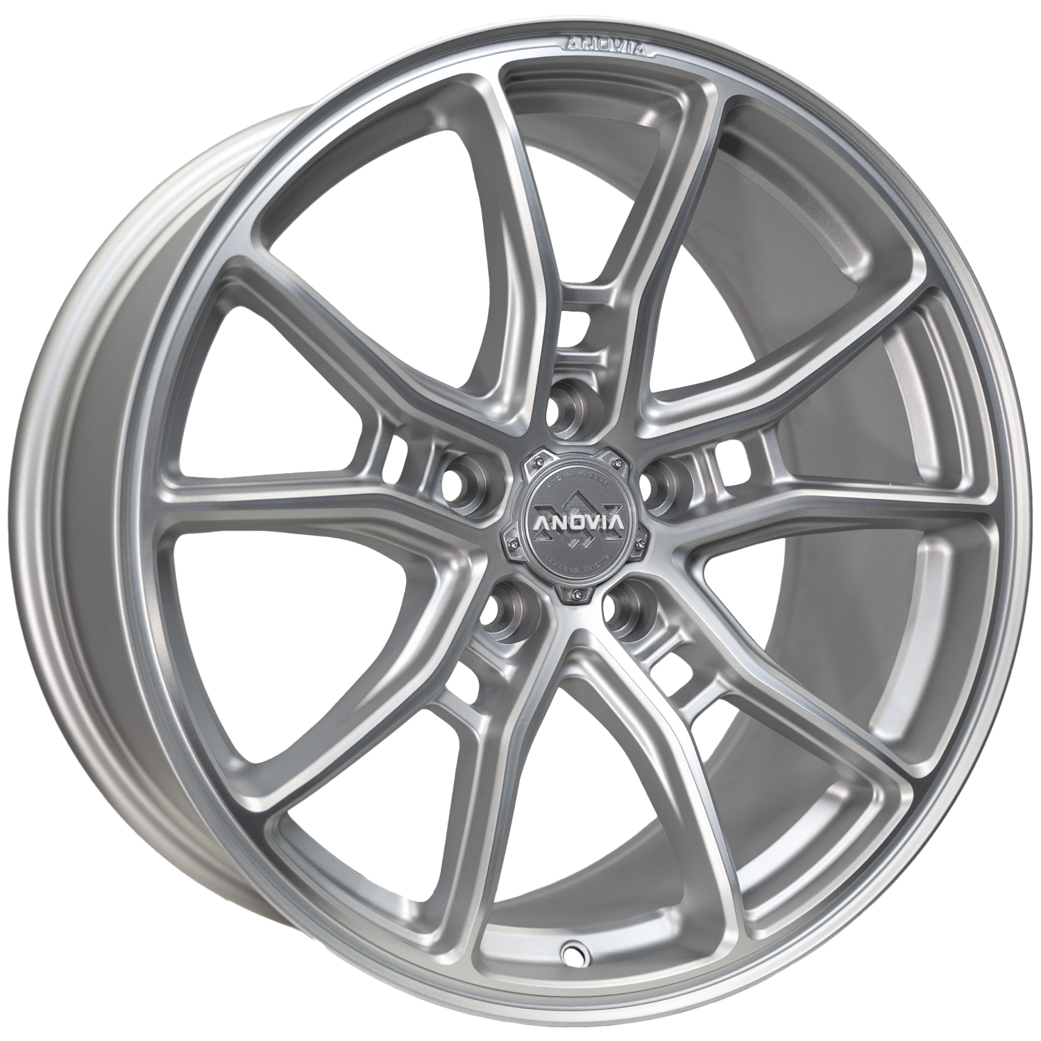 Anovia AN-10 18x8.5 5x114.3 - Silver Machined Face Satin Laquer