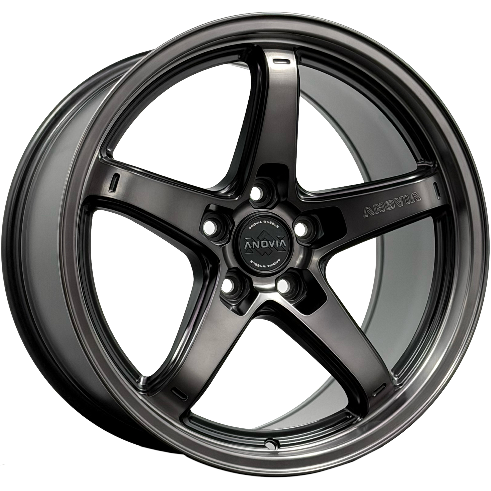 Anovia AN-5S 18x9.5 5x120 - Black Machined Dark Tint