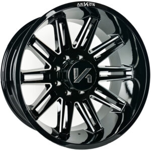 Arkon Offroad Churchill 24x14 6x5.5 - Gloss Black w/ Milled Edges