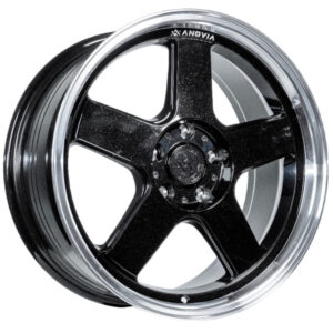 Anovia Highball 18x8.5 5x114.3 - Metallic Black w/ Machined Lip