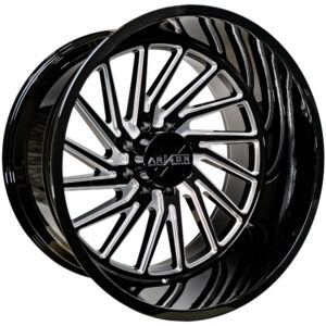 Arkon Offroad Kennedy 24x14 8x170 - Gloss Black w/ Milled Edges (Left)