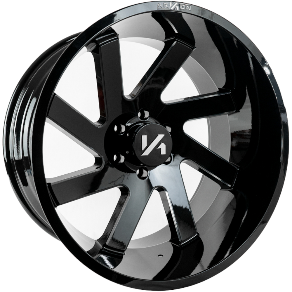 Arkon Offroad Lincoln 22x14 6X5.5 - Gloss Black w/ Milled Edges (Right)