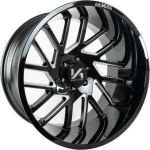 Arkon Offroad Mandela 22x12 6X5.5 - Gloss Black w/ Milled Edges (Left)
