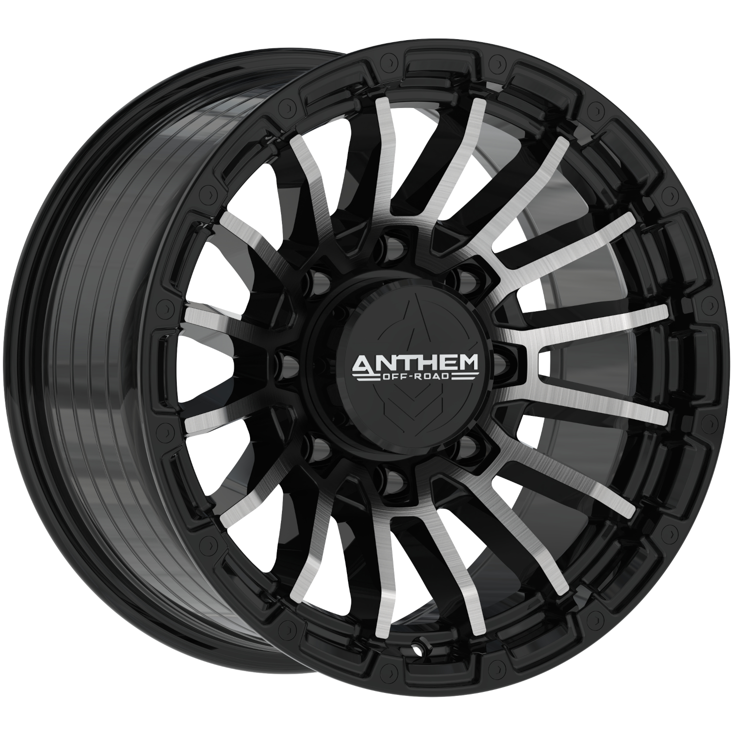 Anthem Offroad Raider 17x9 8x6.5 - Satin Black w/ Machined Face