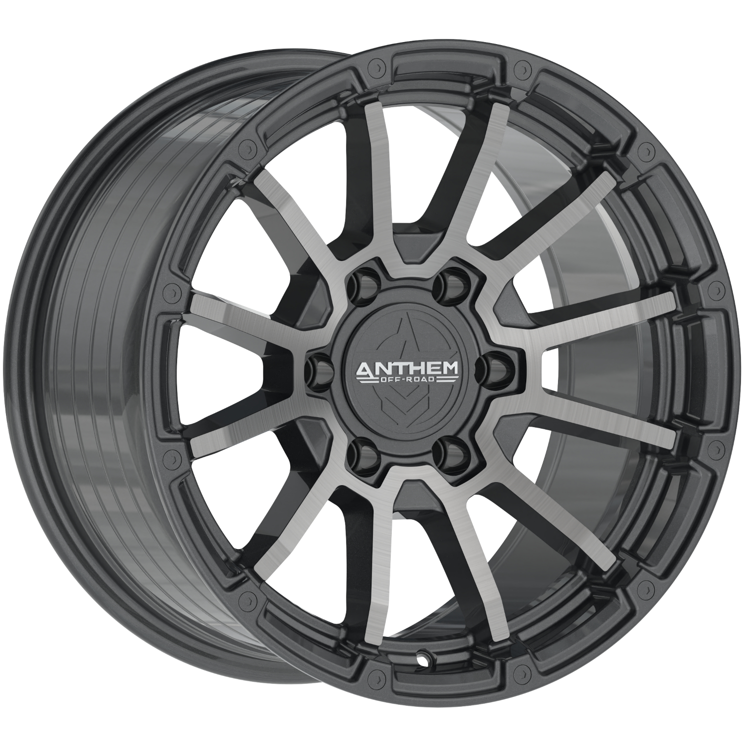 Anthem Offroad Raider 17x9 6x5.5 - Satin Gunmetal w/ Machined Face