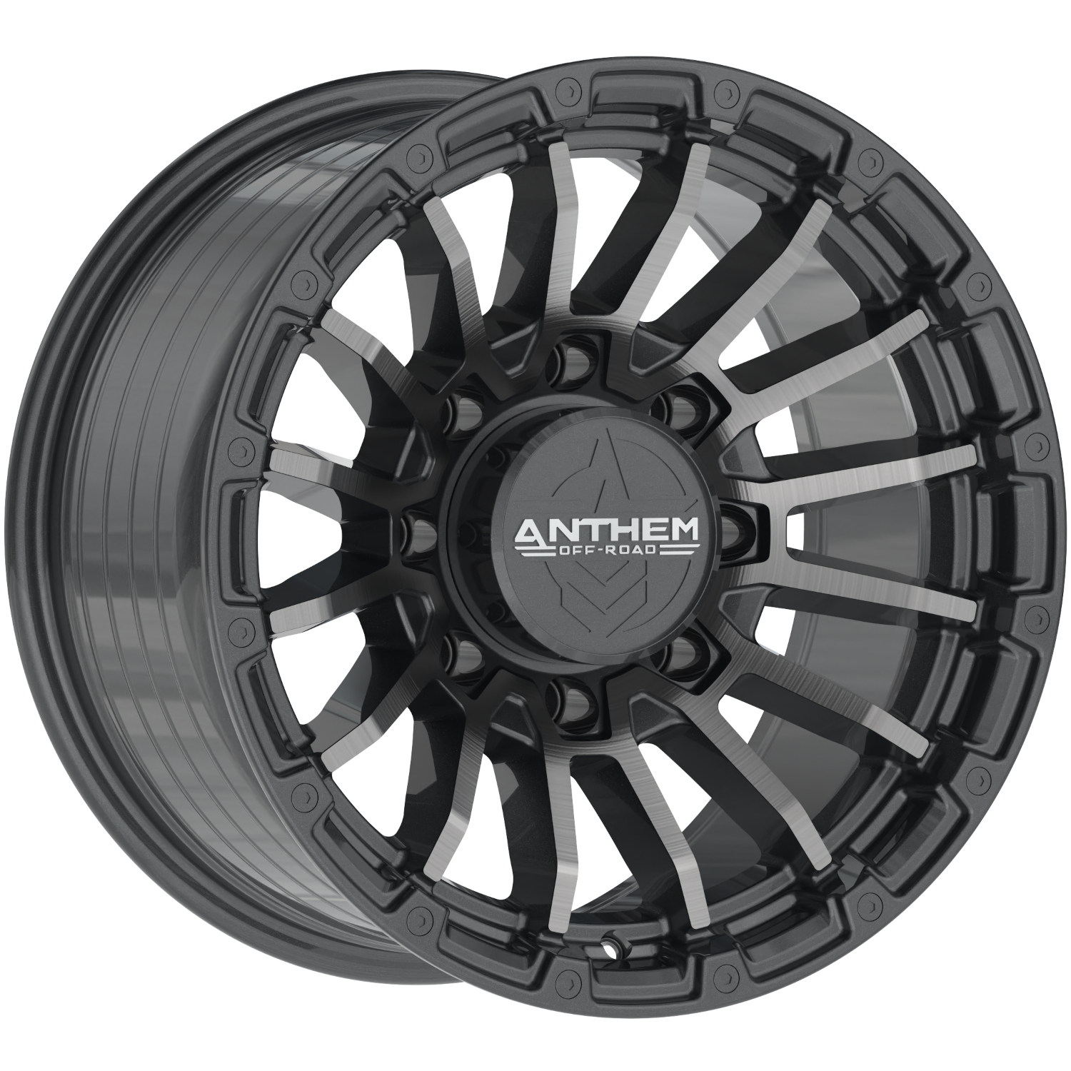 Anthem Offroad Raider 17x9 8x6.5 - Satin Gunmetal w/ Machined Face