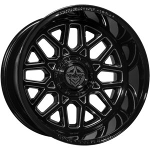 Anthem Offroad Revenger 20x12 5x5 / 5x5.5 - Gloss Black w/ Milled Edges