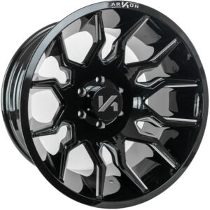 Arkon Offroad Roosevelt 20x10 6X5.5 - Gloss Black w/ Milled Edges
