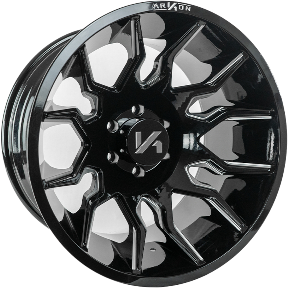 Arkon Offroad Roosevelt 20x10 6X5.5 - Gloss Black w/ Milled Edges