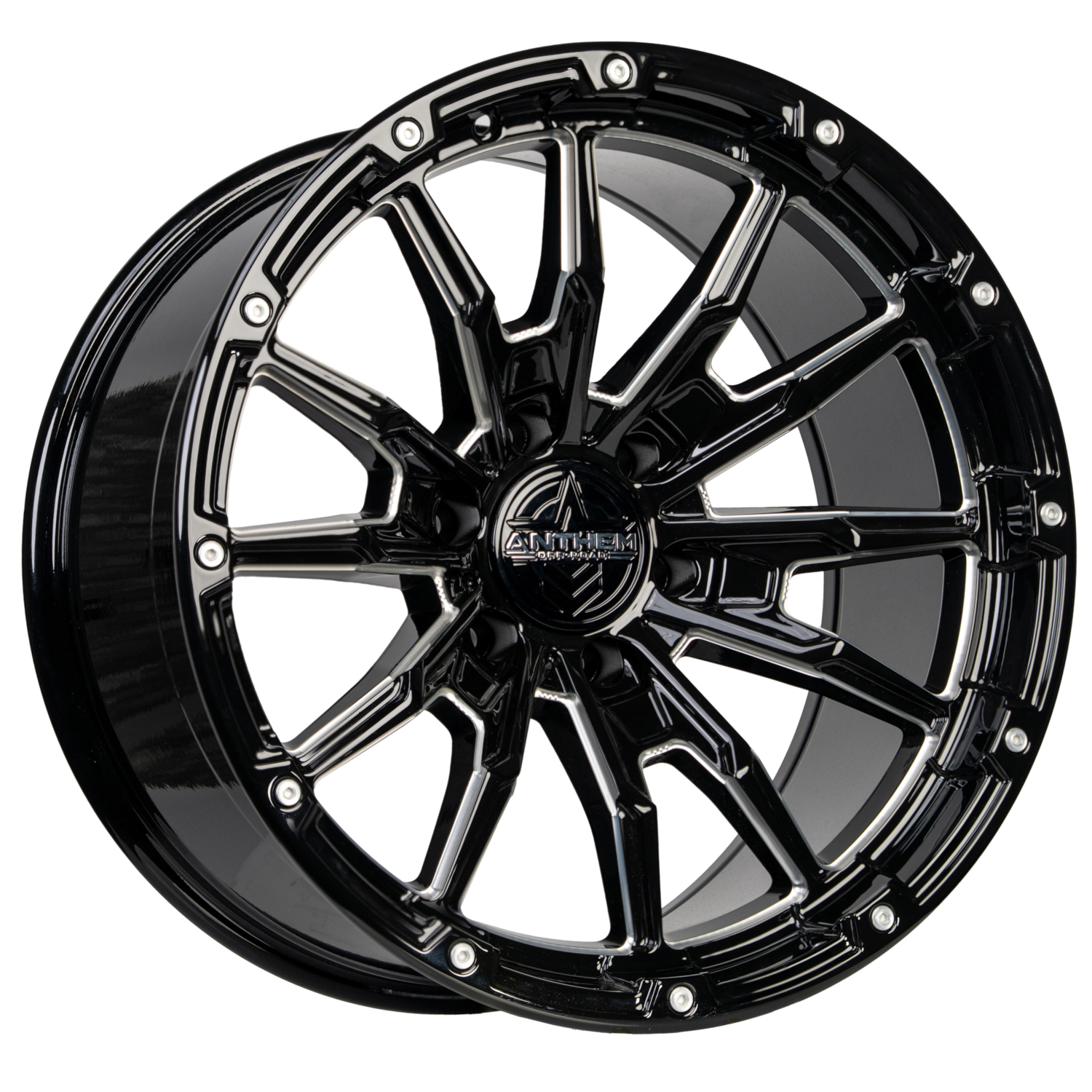 Anthem Offroad Talon 20x10 6x135 - Gloss Black w/ Milled Edges